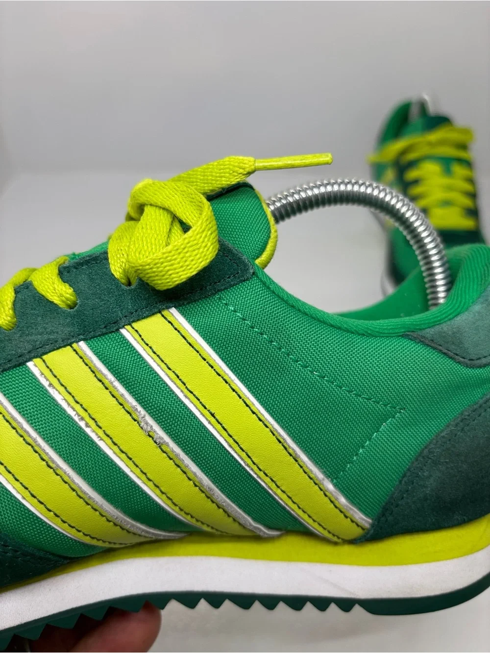 Adidas HSD Green Yellow Retro Running Shoes Men’s 7 EU 40 G10951 Vintage
